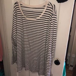 Ava & Viv Plus-Size Striped Shirt